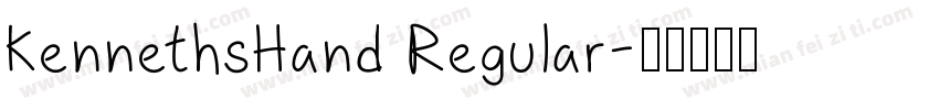 KennethsHand Regular字体转换